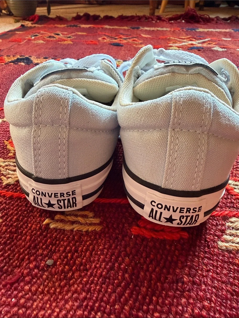 Converse Kids Pale Blue and White Low Top Sneakers